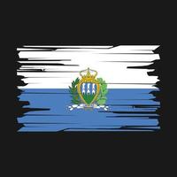 San Marino Flag Brush Vector