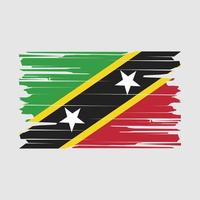 Saint Kitts Flag Brush Vector