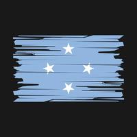 vector de pincel de bandera de micronesia