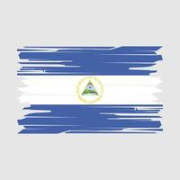 Nicaragua Flag Brush Vector