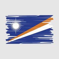 Marshall Islands Flag Brush Vector