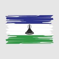 Lesotho Flag Brush Vector