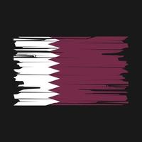 Qatar Flag Brush Vector