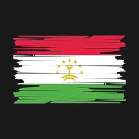 vector de pincel de bandera de tayikistán