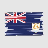 Anguilla Flag Brush Vector