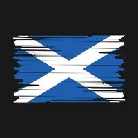 vector de pincel de bandera de escocia