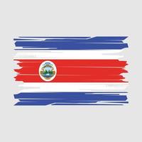 Costa Rica Flag Brush Vector