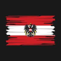 Austria Flag Brush Vector