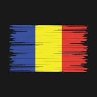 cepillo de la bandera de rumania vector