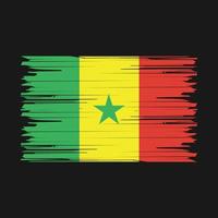 cepillo de la bandera de senegal vector