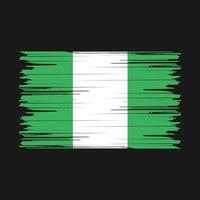 cepillo de bandera de nigeria vector