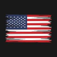 American Flag Brush vector