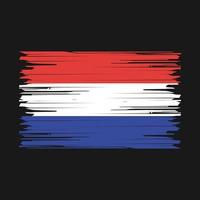 Netherlands Flag Brush vector