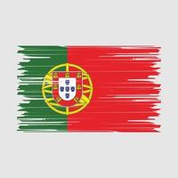 pincel de bandera de portugal vector