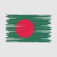 cepillo de bandera de bangladesh vector