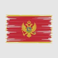 cepillo de bandera de montenegro vector