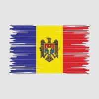 cepillo de bandera de moldavia vector