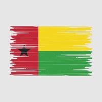 Guinea Bissau Flag Brush vector