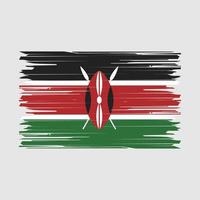 Kenya Flag Brush vector