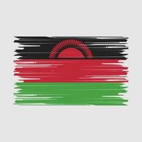Malawi Flag Brush vector