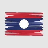 Laos Flag Brush vector