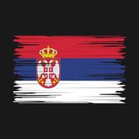 pincel de bandera de serbia vector