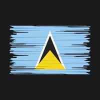 Saint Lucia Flag Brush vector