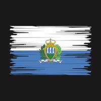 cepillo de bandera de san marino vector