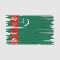 cepillo de bandera de turkmenistán vector