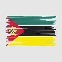 pincel de bandera de mozambique vector