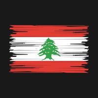 Lebanon Flag Brush vector