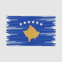 pincel de bandera de kosovo vector