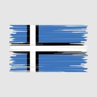 cepillo de bandera de Estonia vector