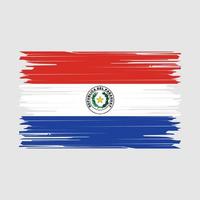 cepillo de bandera de paraguay vector