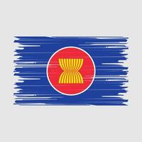 cepillo de la bandera de la asean vector