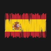 vector de pincel de bandera de españa