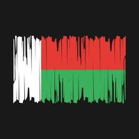 Madagascar Flag Brush Vector