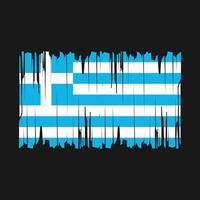 Greece Flag Brush Vector