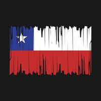 Chile Flag Brush Vector
