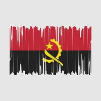 vector de pincel de bandera de angola