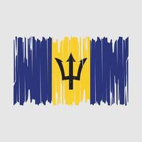 Barbados Flag Brush Vector