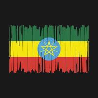 Ethiopia Flag Brush Vector