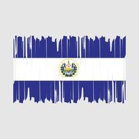El Salvador Flag Brush Vector