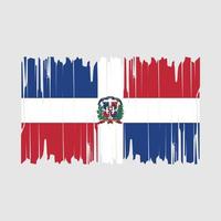 Dominican Republic Flag Brush Vector