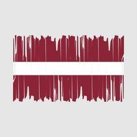 Latvia Flag Brush Vector