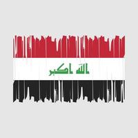 vector de pincel de bandera de irak