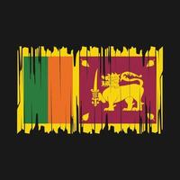 Sri Lanka Flag Brush Vector