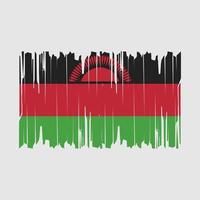 Malawi Flag Brush Vector