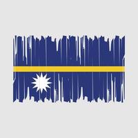 Nauru Flag Brush Vector
