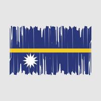 vector de pincel de bandera de nauru